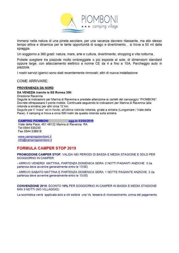 CAMPING PIOMBONI x sito19 sm